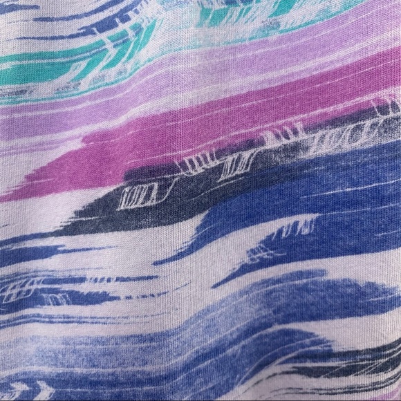 SO Purple Multicolor Denim Navy Spagetti Strap Tank Dress Criss Cross Back - Picture 7 of 14